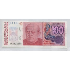 ARGENTINA COL. 706b BILLETE DE 100 AUSTRALES SIN CIRCULAR UNC